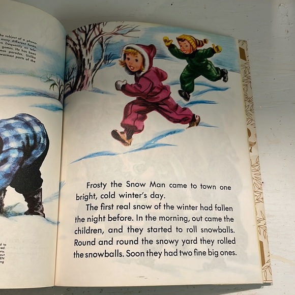 Vintage 1982 35th ed A Little Golden Book Frosty the snow man hardcover book - Picture 7 of 10